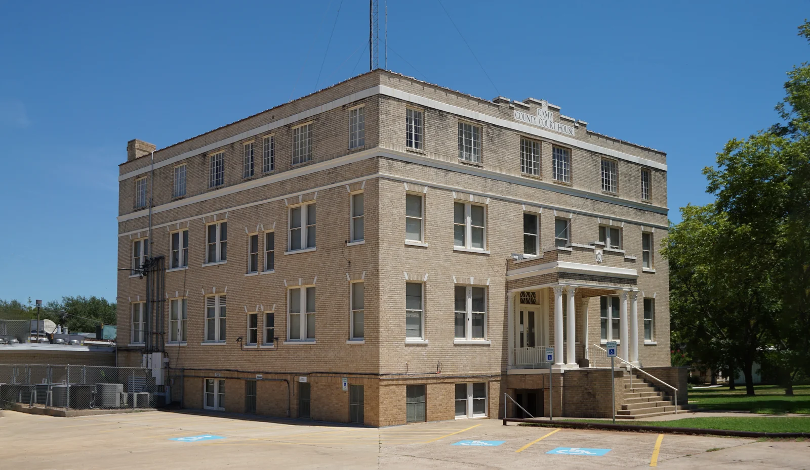 Camp County Courthouse exterior in Pittsburg, Texas